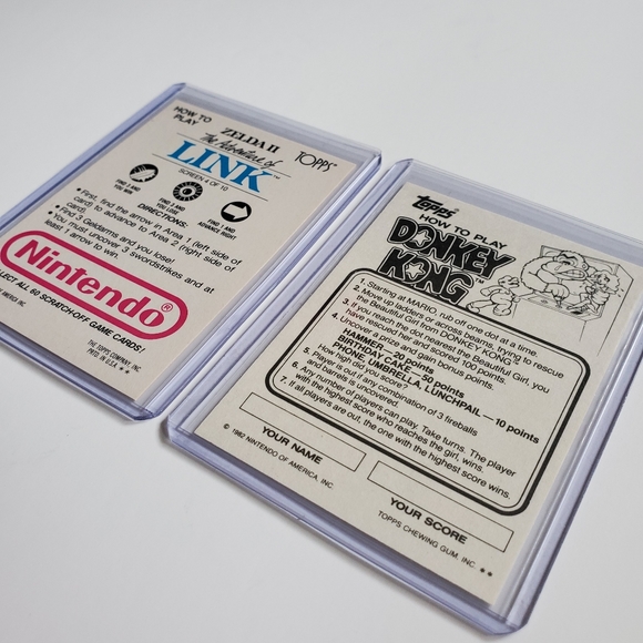 Topps Nintendo Scratch-Off Game Cards Zelda Screen 4/10 Donkey Kong 1989 Vintage - Picture 4 of 12
